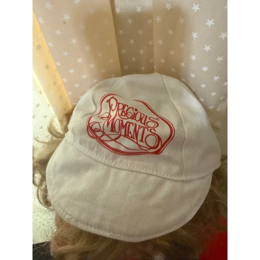 Vintage 21in Precious Moments Boy Brown Hair Hat Doll RoseArt 1995 PA-4199